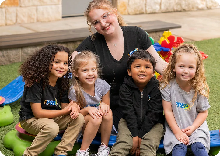 Children and teacher at The PREP School of Crystal Falls